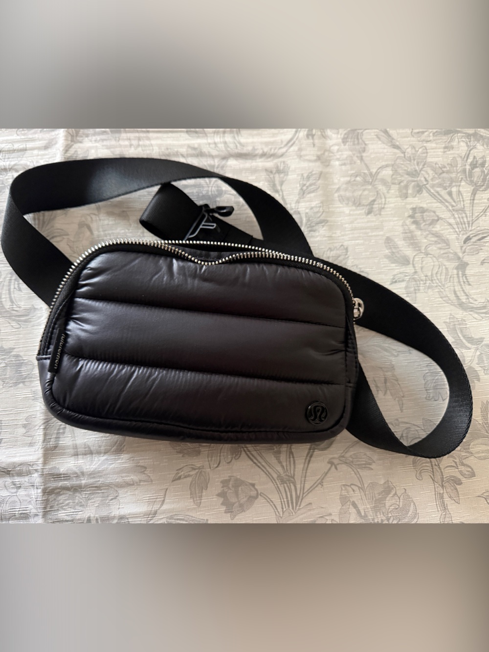 lululemon athletica Black Quilted Padded Belt Bag